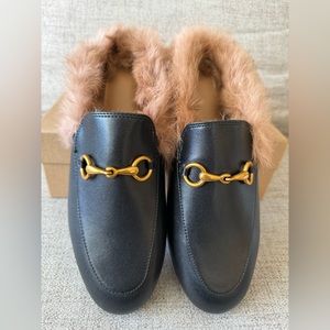 Vertundy Fur Mules With Buckles